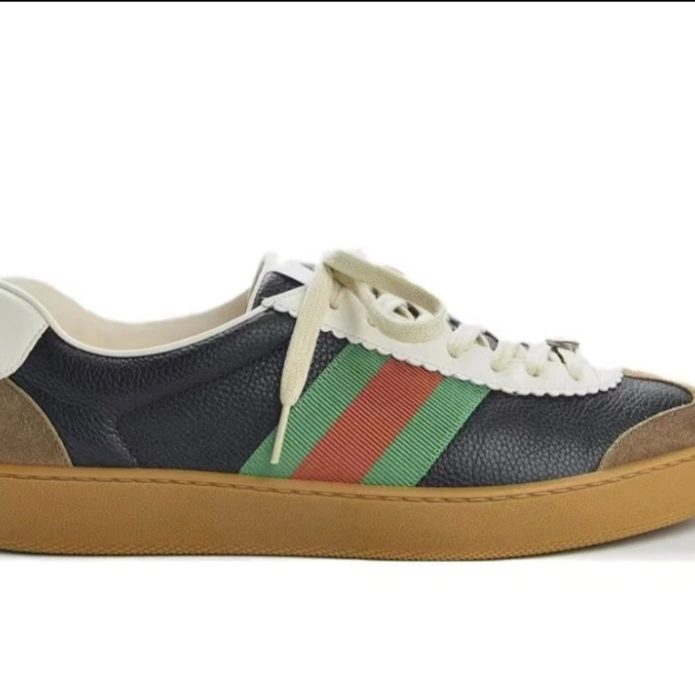 ⭐️GUCCI ✨G74 low-top sneakers. Brand NEW IN BOX Men's Navy and Brown Sneakers - Picture 4 of 7